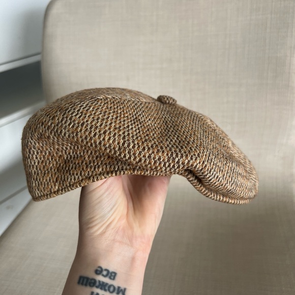 Vintage Kangol Mens Flat Cap Hat Vintage Driving Peaky Blinders Wool? Brown - Picture 5 of 9